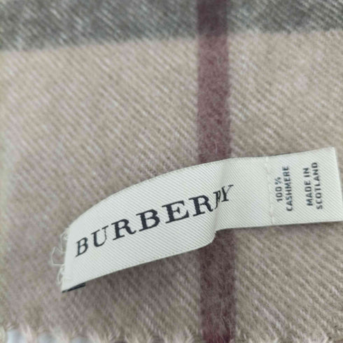 バーバリーズ BURBERRYS カシミヤ100 ブラウンチェックマフラー レディース 168×30