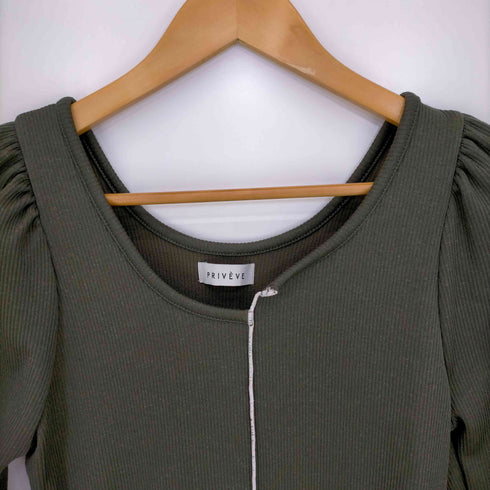 プリヴェヴェ PRIVEVE リブメロウワンピース THE RIB MELLOW DRESS レディース FREE