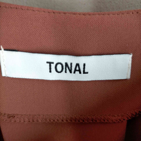 トナル TONAL エンブロイダリーハートネック5分袖ブラウス レディース JPN:38