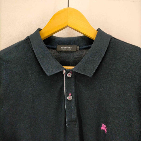 バーバリーブラックレーベル BURBERRY BLACK LABEL ロゴ刺繍ポロシャツ メンズ JPN:2