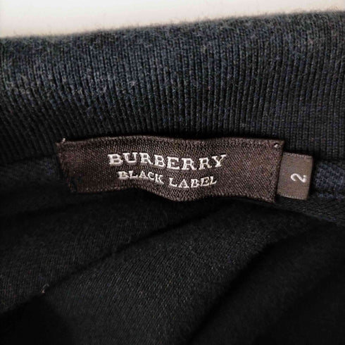バーバリーブラックレーベル BURBERRY BLACK LABEL ロゴ刺繍ポロシャツ メンズ JPN:2