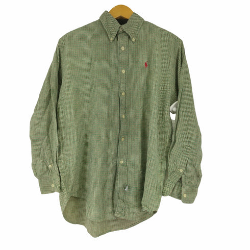 ラルフローレン RALPH LAUREN スモールポニー刺繍 チェック L/S ネルシャツ メンズ import:S