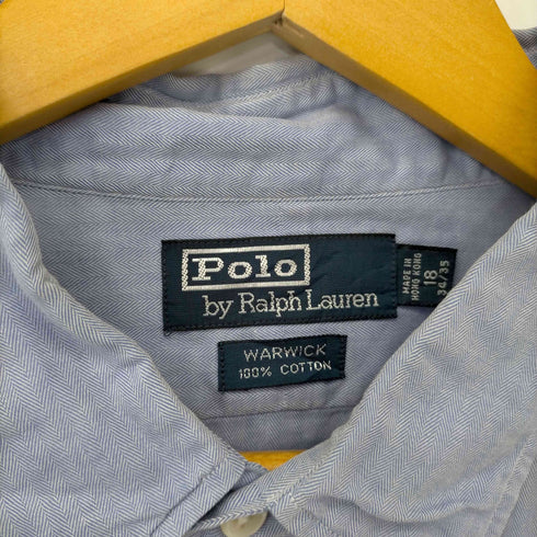 ポロバイラルフローレン Polo by RALPH LAUREN WARWICK ヘリンボーンL/Sシャツ メンズ 18 34/35