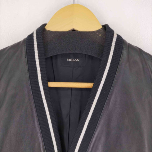 MELAN レザーカーディガン レディース