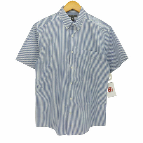 エディーバウアー Eddie Bauer WRINKLE FREE ストライプ S/S ボタンダウン シャツ メンズ import:S