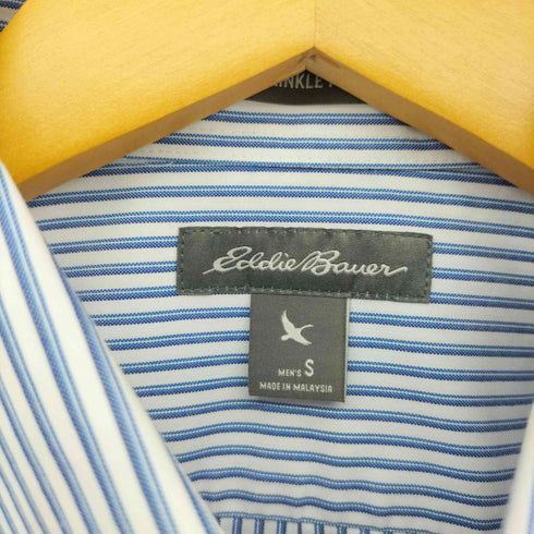 エディーバウアー Eddie Bauer WRINKLE FREE ストライプ S/S ボタンダウン シャツ メンズ import:S