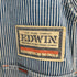エドウィン EDWIN OVER WORKS FACTORY ストライプ デニムオーバーオール レディース