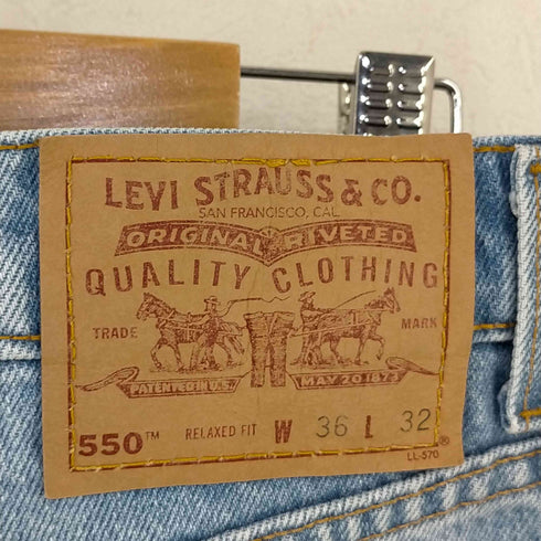 リーバイス Levis USA製 ボタン裏511刻印 550 テーパードデニムパンツ メンズ 36inch