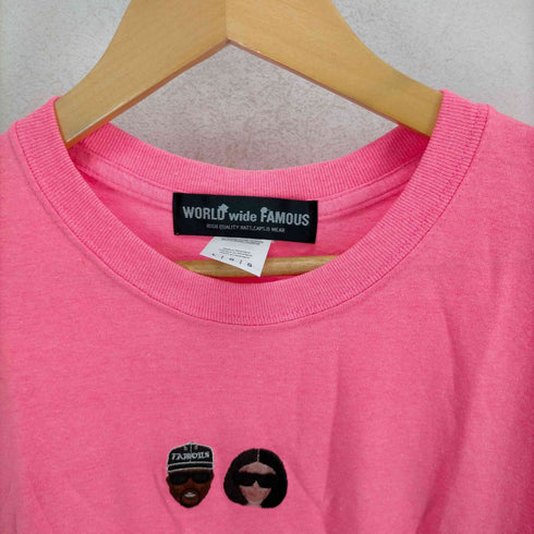 ワールドワイドフェイマス WORLD WIDE FAMOUS 刺繍半袖Tシャツ メンズ JPN:L
