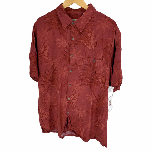 バティックベイ Batik Bay ボタニカル柄レーヨンアロハシャツ メンズ JPN:XL