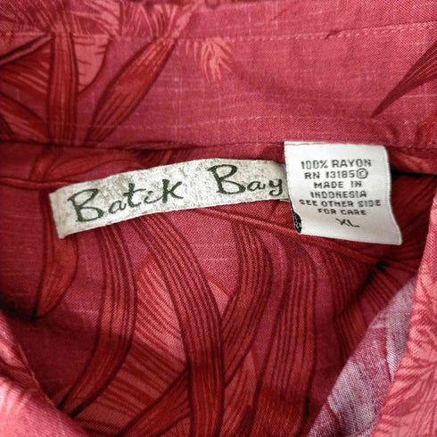 バティックベイ Batik Bay ボタニカル柄レーヨンアロハシャツ メンズ JPN:XL