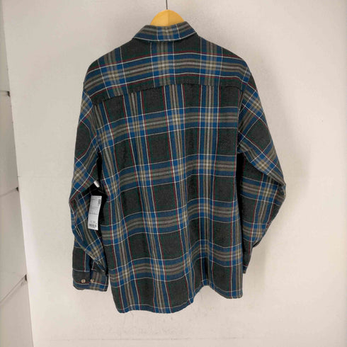 ヴァンヒューゼン VAN HEUSEN 80~90S チェックウールネルボタンダウンシャツ ボックスシルエット メンズ JPN:L