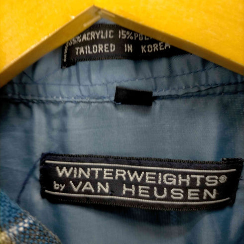 ヴァンヒューゼン VAN HEUSEN 80~90S チェックウールネルボタンダウンシャツ ボックスシルエット メンズ JPN:L
