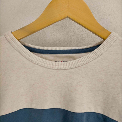 トミーヒルフィガー TOMMY HILFIGER ロゴ刺繍ラインデザインカットソー メンズ JPN:XL