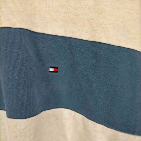 トミーヒルフィガー TOMMY HILFIGER ロゴ刺繍ラインデザインカットソー メンズ JPN:XL