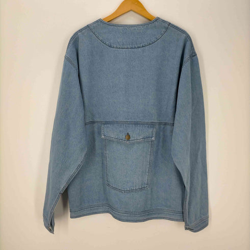69us 2ND TYPE ビッグサイズ ノーカラー デニムジャケット メンズ
