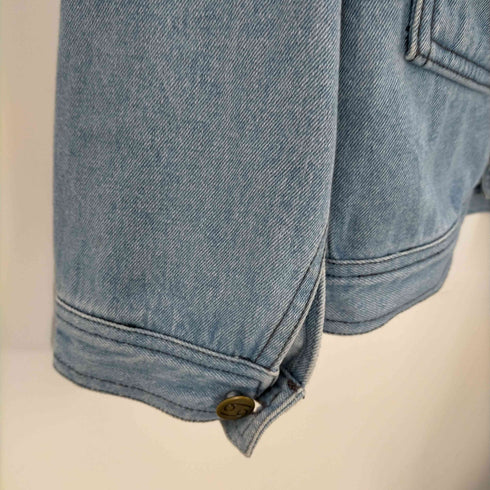 69us 2ND TYPE ビッグサイズ ノーカラー デニムジャケット メンズ