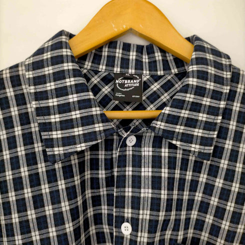 notbrand attitude エルボーパッチ配色チェック柄ワークシャツ メンズ JPN:XL