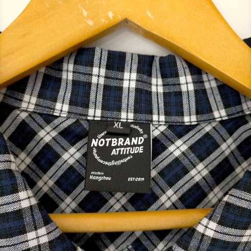 notbrand attitude エルボーパッチ配色チェック柄ワークシャツ メンズ JPN:XL