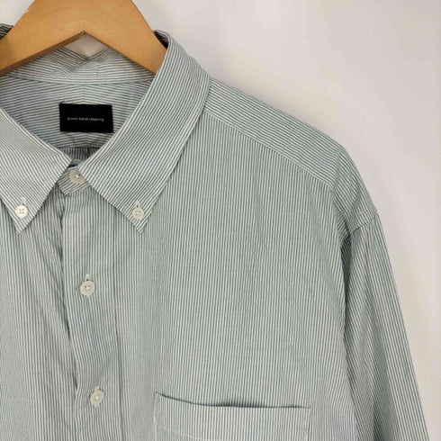グリーンレーベルリラクシング GREEN LABEL RELAXING パターンストライプ ジャストルーズ ボタンダウンシャツ メンズ JPN:XL