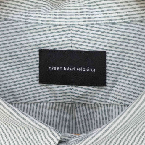 グリーンレーベルリラクシング GREEN LABEL RELAXING パターンストライプ ジャストルーズ ボタンダウンシャツ メンズ JPN:XL