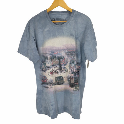 THOMAS KINKADE MADE IN USA 情景ペイント半袖Tシャツ メンズ JPN:L