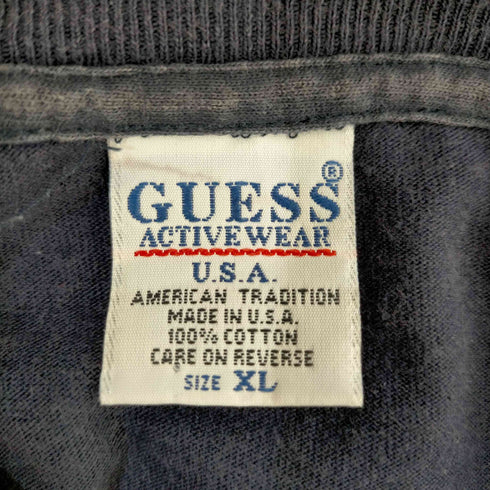 ゲス GUESS 90S USA製 ロゴ刺繍 Tシャツ メンズ import:XL