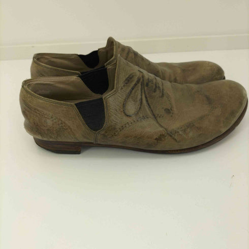 ミハラヤスヒロ MIHARA YASUHIRO 00s 初期 y2k rare japanese 炙り出し レザースリッポン メンズ JPN:26
