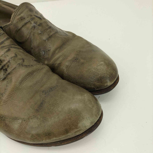ミハラヤスヒロ MIHARA YASUHIRO 00s 初期 y2k rare japanese 炙り出し レザースリッポン メンズ JPN:26