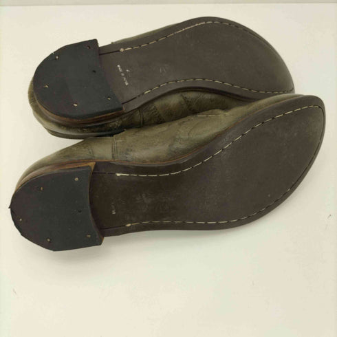 ミハラヤスヒロ MIHARA YASUHIRO 00s 初期 y2k rare japanese 炙り出し レザースリッポン メンズ JPN:26