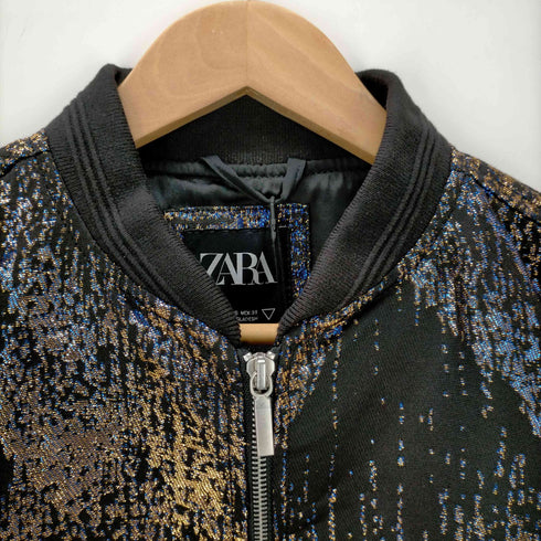 ザラ ZARA タリックジャカード ボンバージャケット メンズ import:S