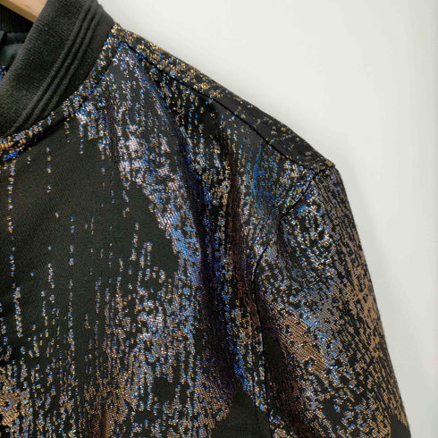 ザラ ZARA タリックジャカード ボンバージャケット メンズ import:S
