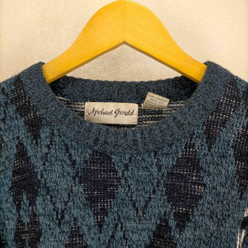 MICHAEL GERALD アーガイル柄クルーネックニット メンズ JPN:XL