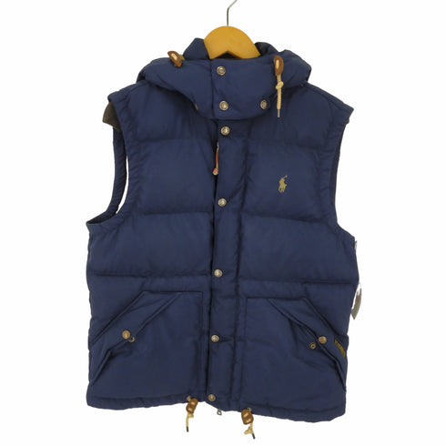 ポロラルフローレン POLO RALPH LAUREN スモールポニー刺繍 ダウンベスト フード脱着 メンズ import:S