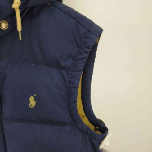 ポロラルフローレン POLO RALPH LAUREN スモールポニー刺繍 ダウンベスト フード脱着 メンズ import:S