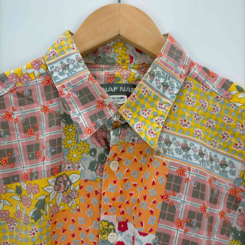 nafnaf パッチワーク柄シャツ メンズ