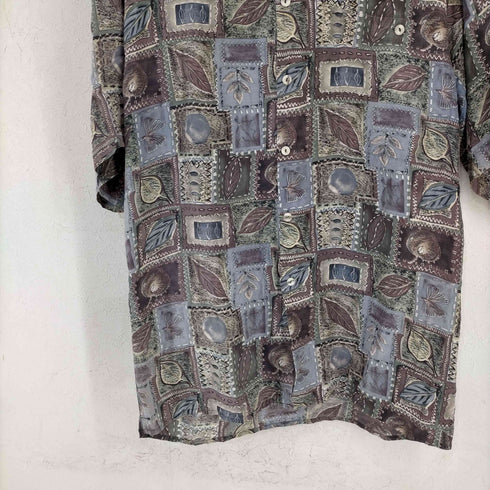 フルギ BURMA BIBAS シルク100 レトロ柄 S/S シャツ メンズ import:S