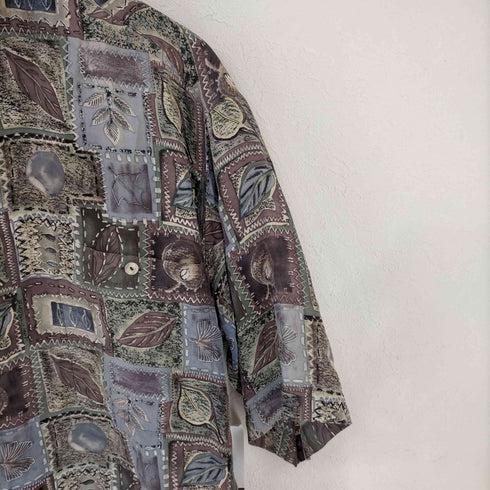 フルギ BURMA BIBAS シルク100 レトロ柄 S/S シャツ メンズ import:S