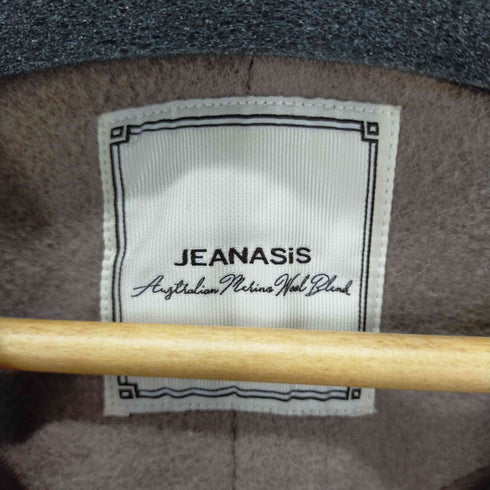 ジーナシス JEANASIS ショートビーバーノーカラーコート レディース FREE