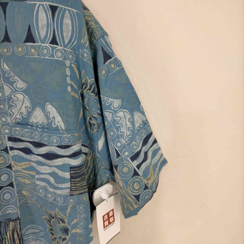 Paradise Island シェルボタン 総柄 S/S シャツ メンズ import:L