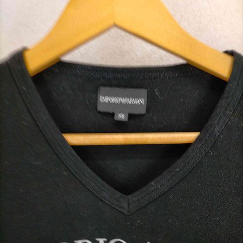 エンポリオアルマーニ EMPORIO ARMANI フロントプリントVネックL/S TEE レディース JPN:XS