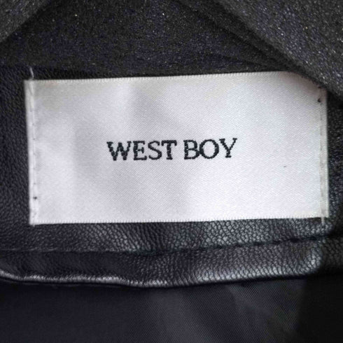 ウエストボーイ WEST BOY ダブルライダースフェイクレザージャケット メンズ import:XL