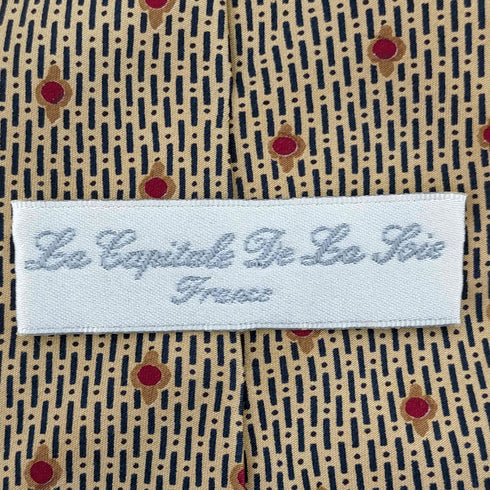 La capitale De La Soie フランス製 総柄 シルクネクタイ メンズ