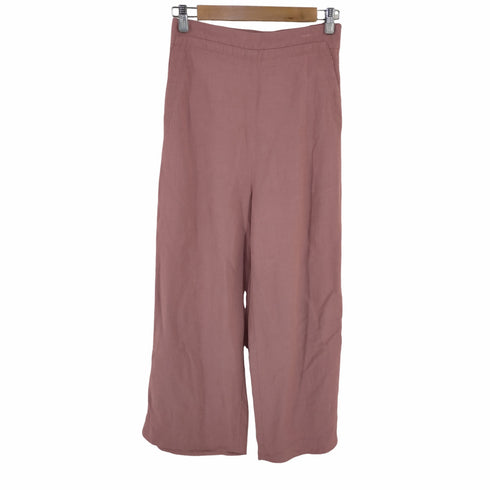 マカフィー MACPHEE リネンレーヨン フレアクロップドパンツ レディース 36