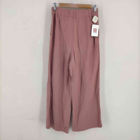 マカフィー MACPHEE リネンレーヨン フレアクロップドパンツ レディース 36