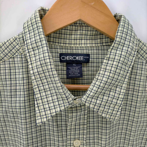 チェロキー Cherokee S/S チェックシャツ ラウンドカット メンズ JPN:XL