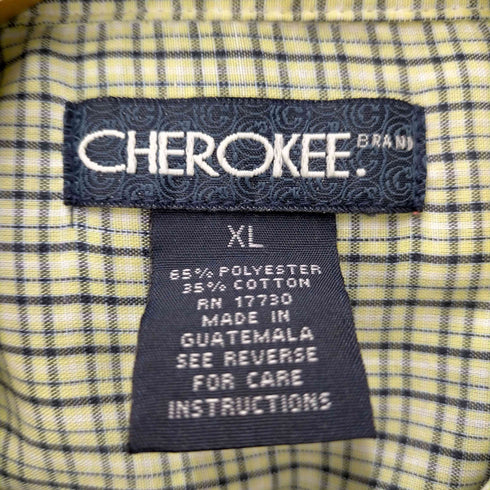 チェロキー Cherokee S/S チェックシャツ ラウンドカット メンズ JPN:XL