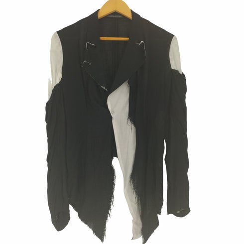 ヨウジヤマモト Yohji Yamamoto 23SS LEFT-SIDE DOUBLE LAYERED JKT-A レフト サイド ダブル レイヤード ジャケット レディース JPN:2