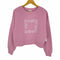 グッドウェア good wear LIFE WAS LIKE A BOX CHOCOLATES クロップド メッセージプリント クルーネックスウェット レディース FREE