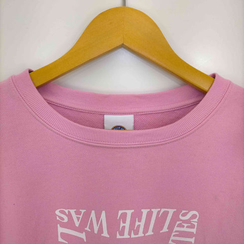 グッドウェア good wear LIFE WAS LIKE A BOX CHOCOLATES クロップド メッセージプリント クルーネックスウェット レディース FREE
